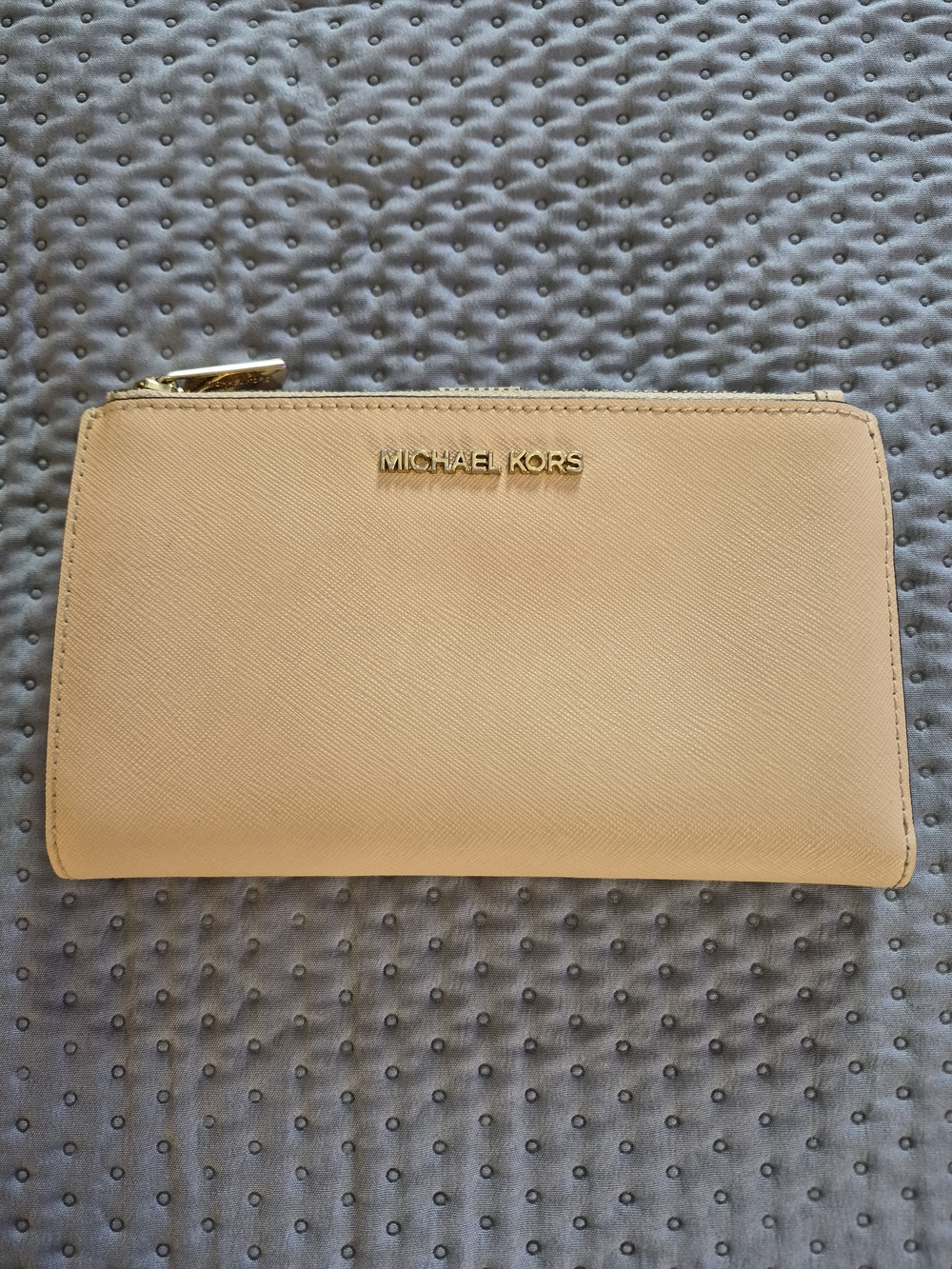 Michael Kors Jet Set Travel Double Zip Leather Wallet Nude - Picture 5 of 15